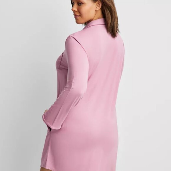 Macy's State of Day Women's Notch Collar Sleepshirt Mauve Orchid NWT - Picture 2 of 6